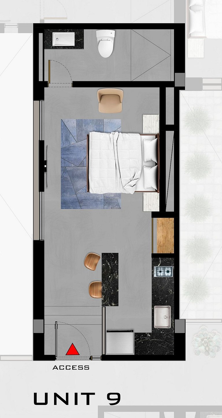 E202 • Estudio en el maravilloso y accesible a pie barrio de