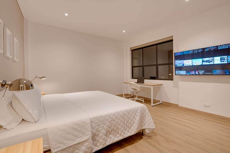 M404 | Elegante 3 camas | Aire acondicionado | A pasos de la