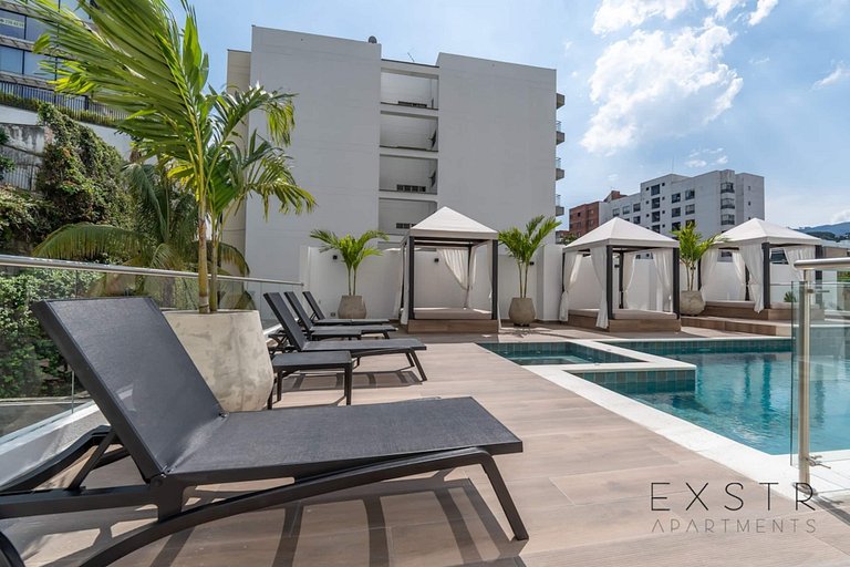 RM405 | Estudio tranquilo, piscina, gimnasio | Santa Teresit