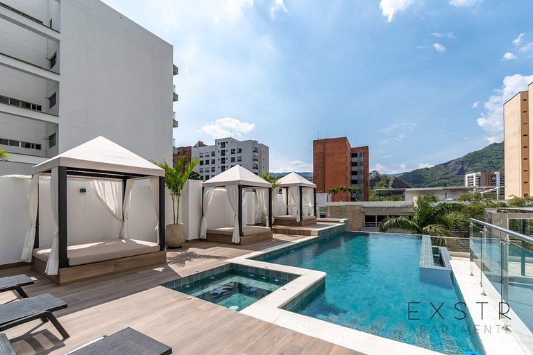 RM405 | Estudio tranquilo, piscina, gimnasio | Santa Teresit