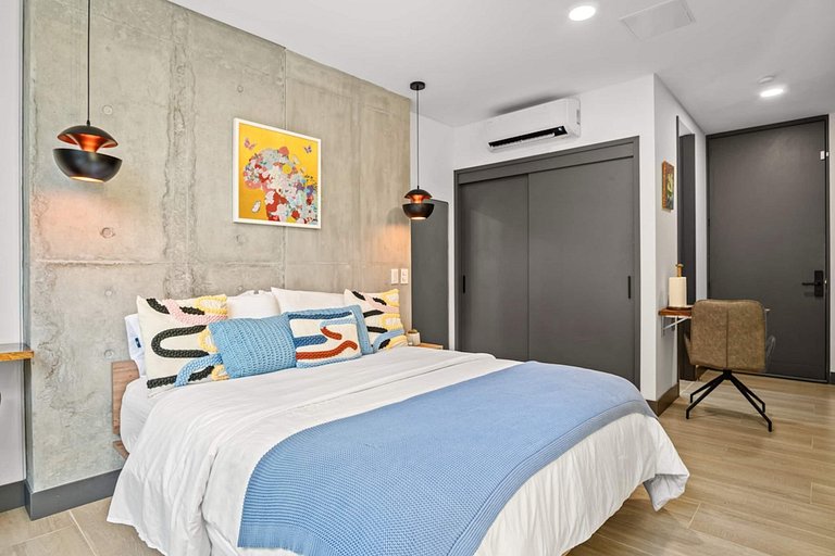 RM505 | Estudio moderno | Piscina, gimnasio y wifi rápida |