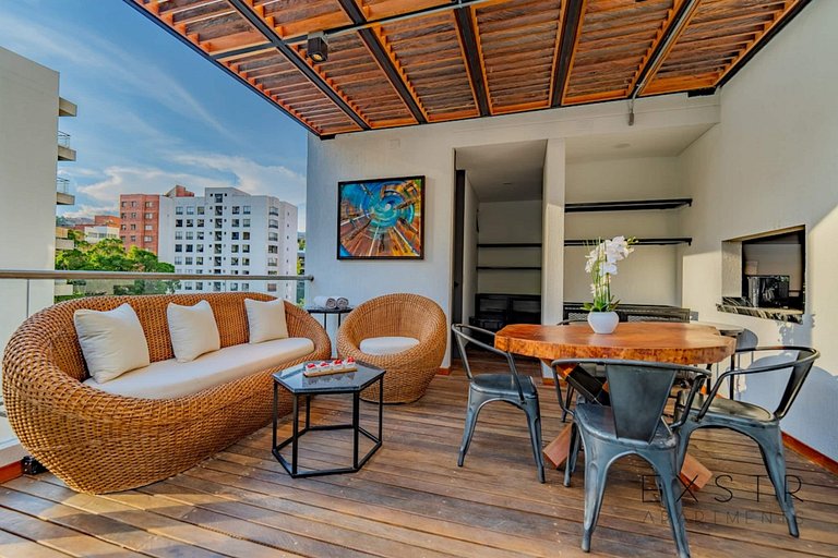 RM606 • Acogedor apartamento con jacuzzi • Piscina • Terraza