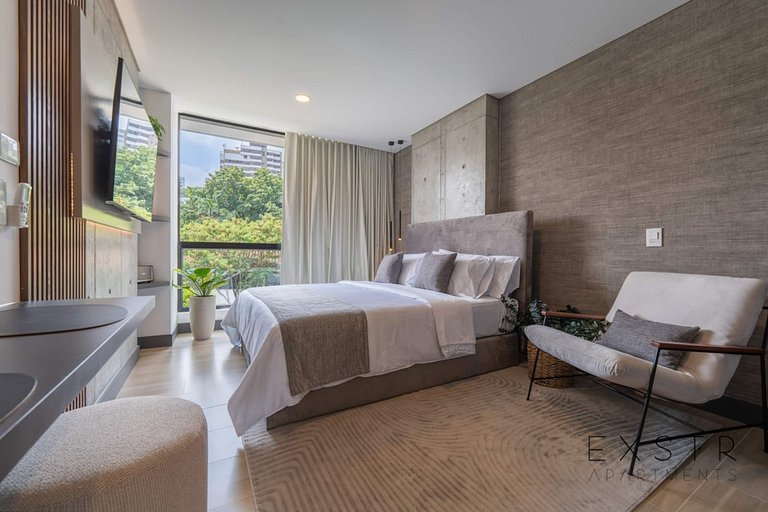 RM905 | Increíble estudio de gran altura | Piscina | Segurid