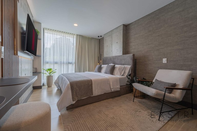RM905 | Increíble estudio de gran altura | Piscina | Segurid