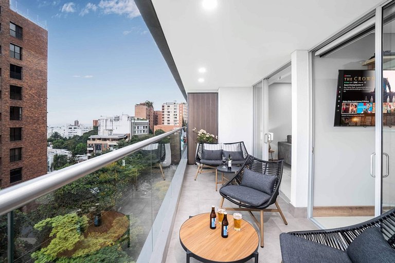 H506 • Balcón, vistas y piscina en la azotea cerca de Granad